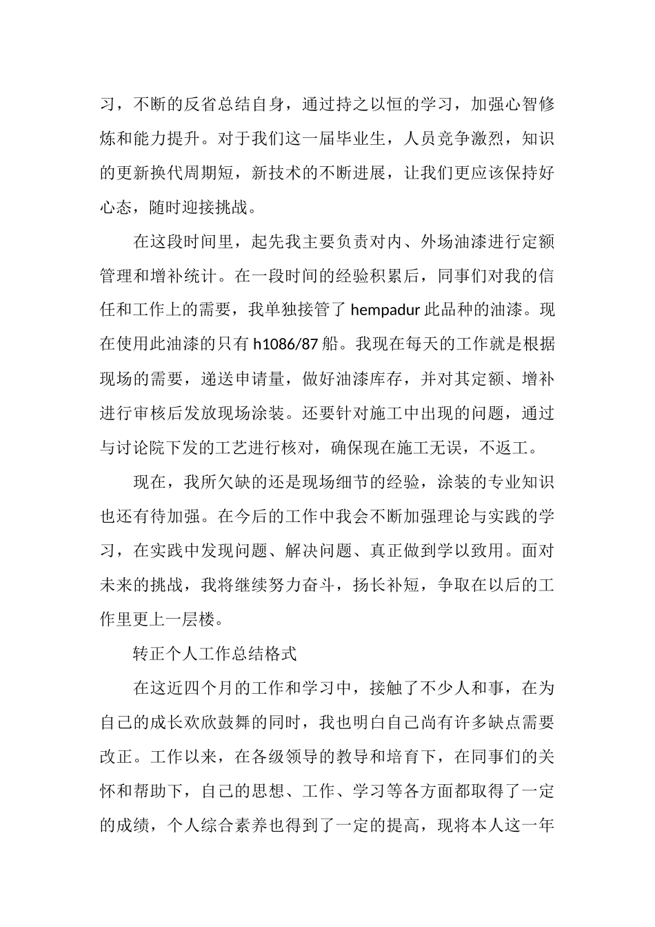 转正个人工作总结格式_第3页