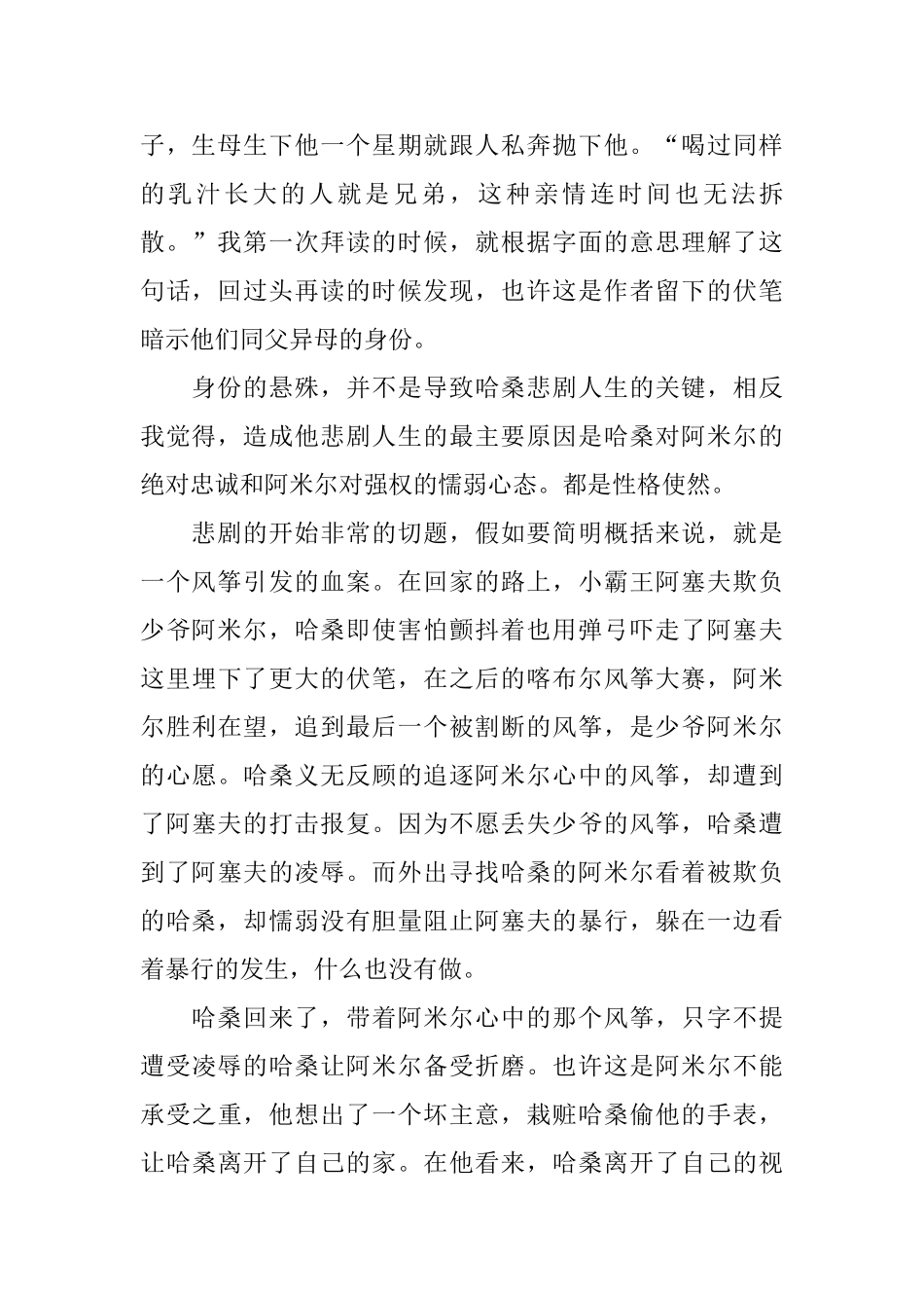 追风筝的人读后感范文_第2页