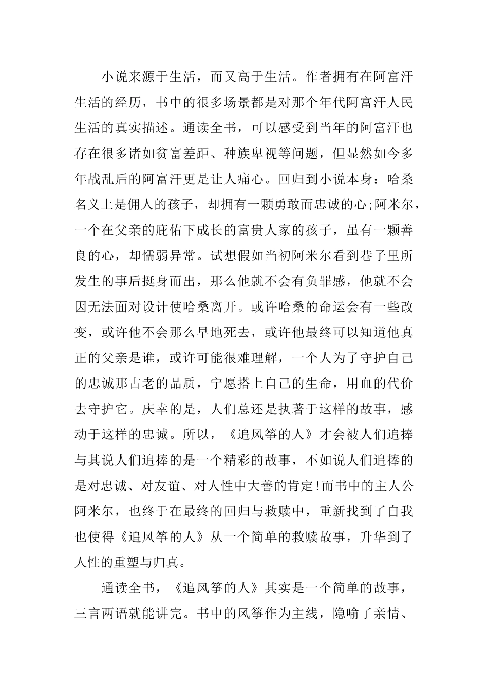 追风筝的人读书心得体会2025精选_第2页