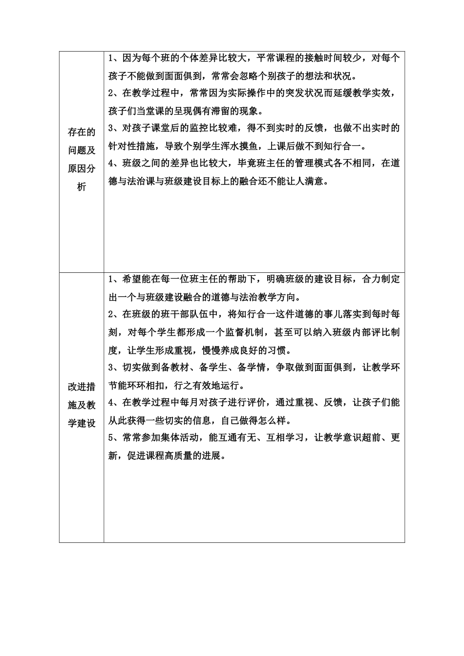 道德与法治质量分析表_第2页