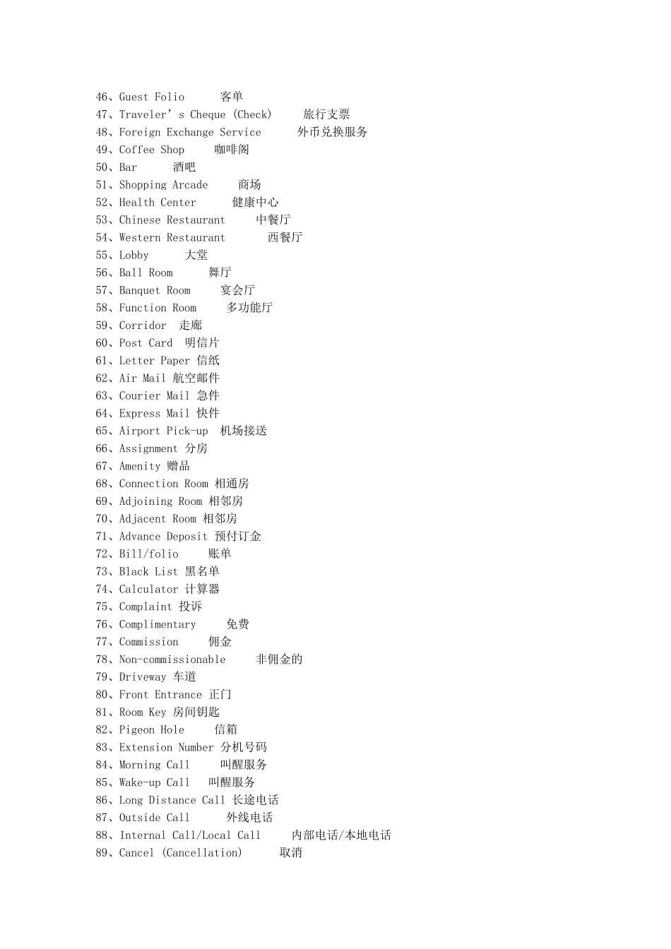 酒店术语与缩写_第3页