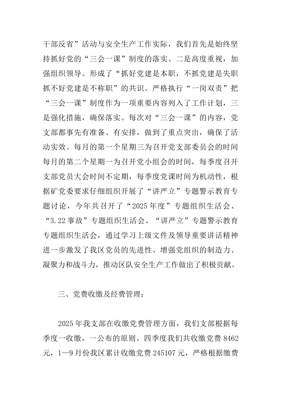 采煤二区党支部2025年度支部工作总结_第2页