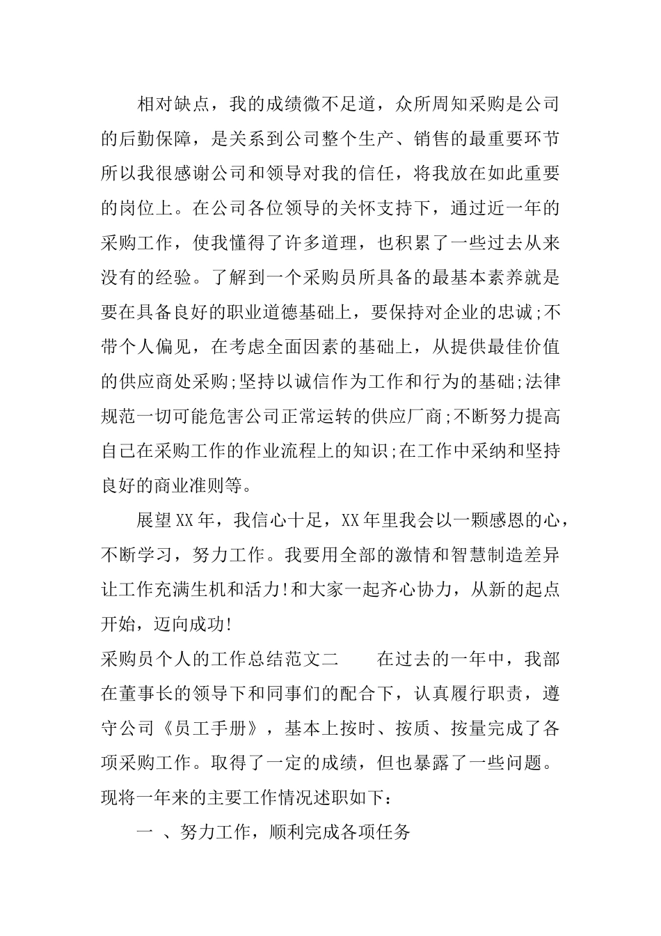 采购员个人的工作总结_第2页