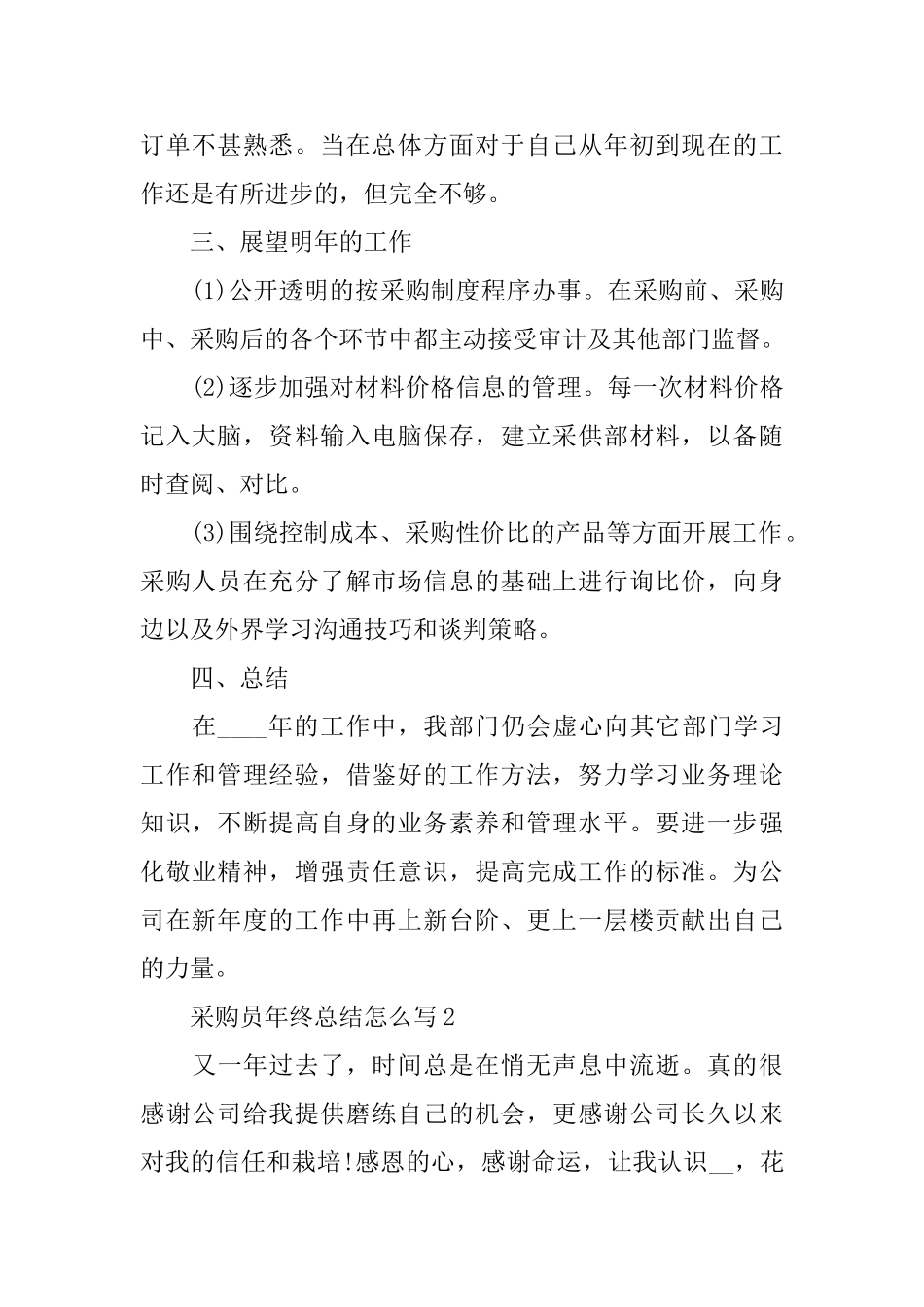 采购员年终总结怎么写_第2页