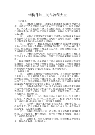 钢构件加工制作流程大全
