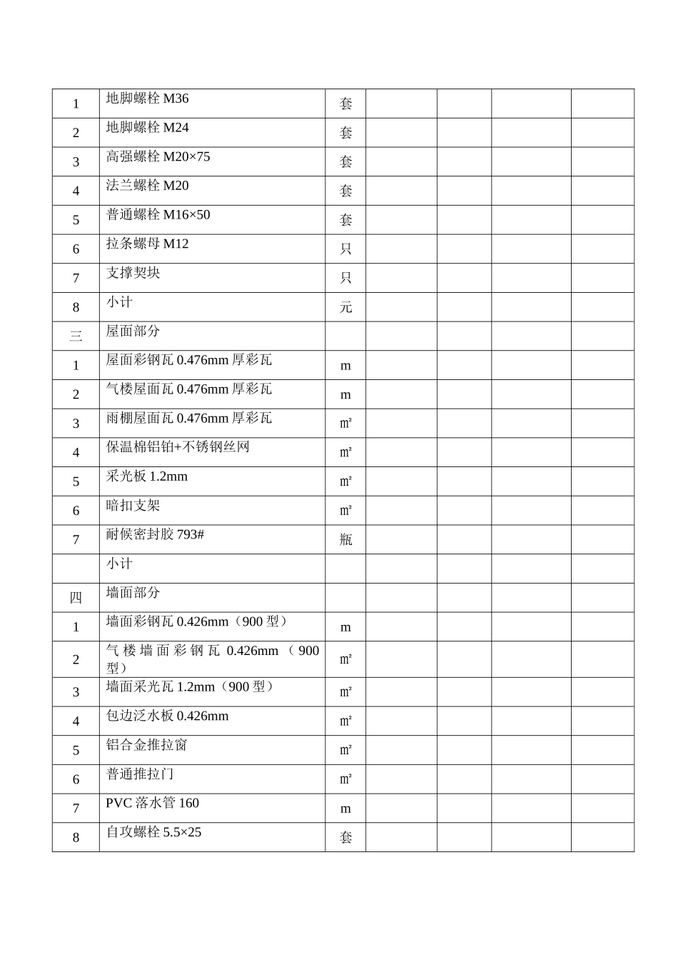 钢结构工程报价范本_第2页