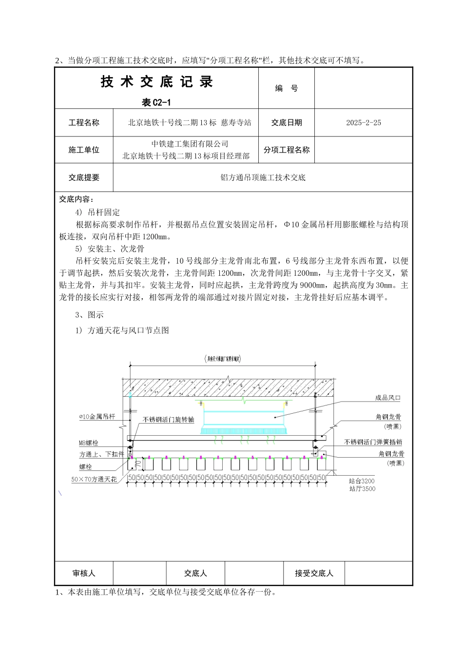 铝方通吊顶交底_第2页