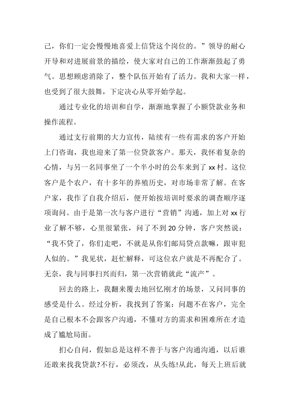 银行信贷员工作总结模板3篇_第2页