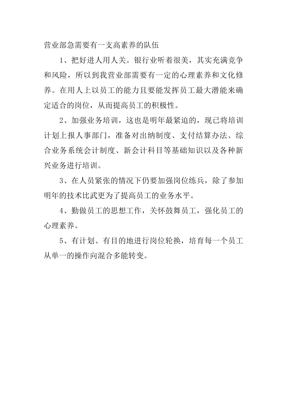 银行营业部2025年工作计划_第3页