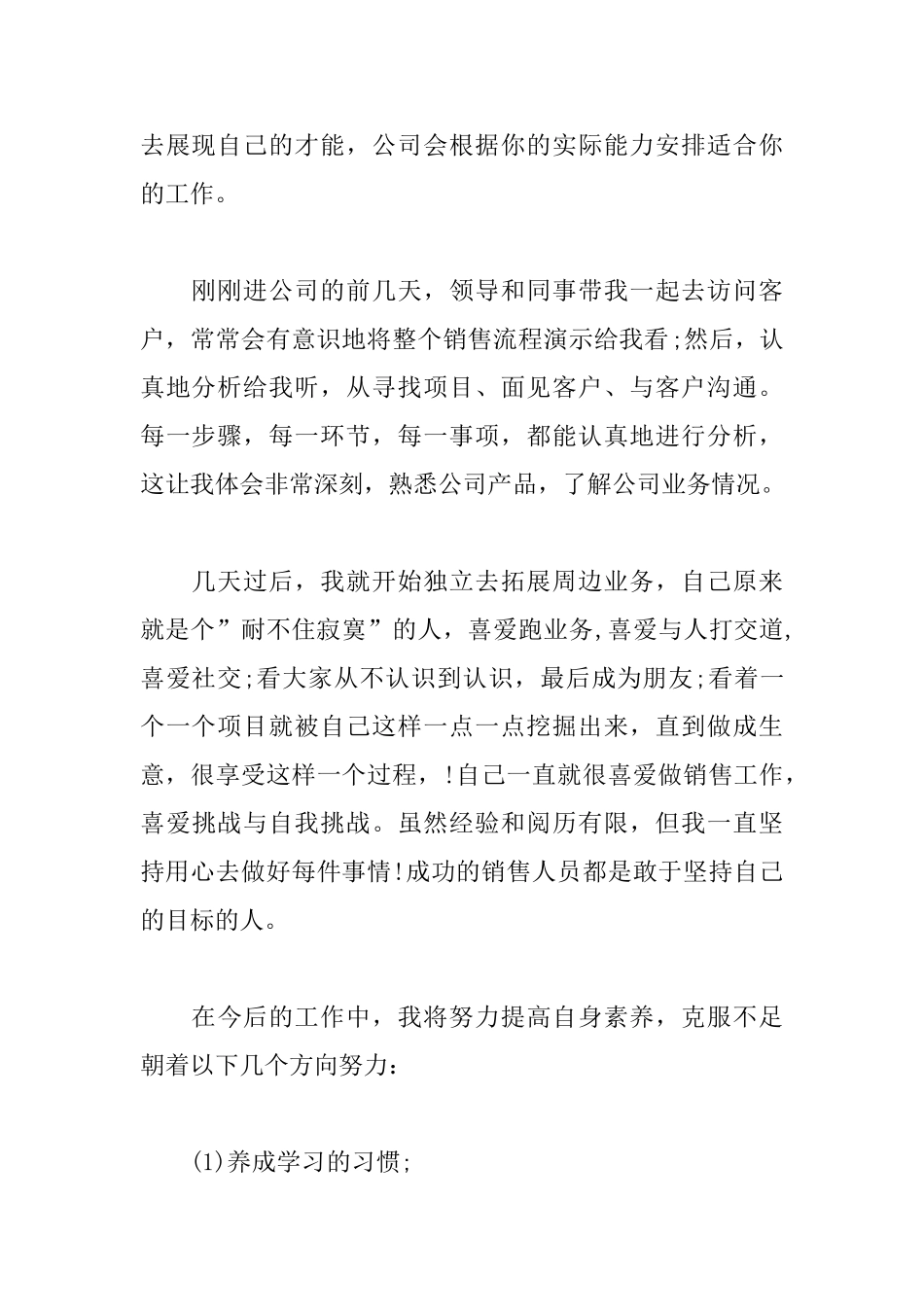 销售业务员个人述职报告_第2页