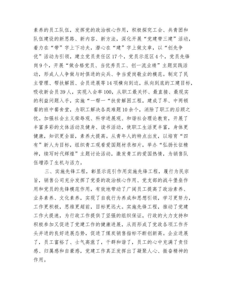 销售公司党委先进事迹_第2页