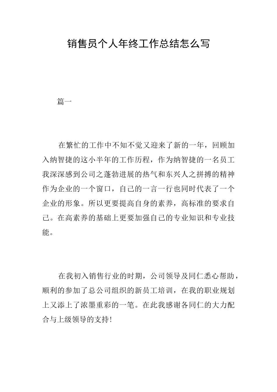 销售员个人年终工作总结怎么写_第1页