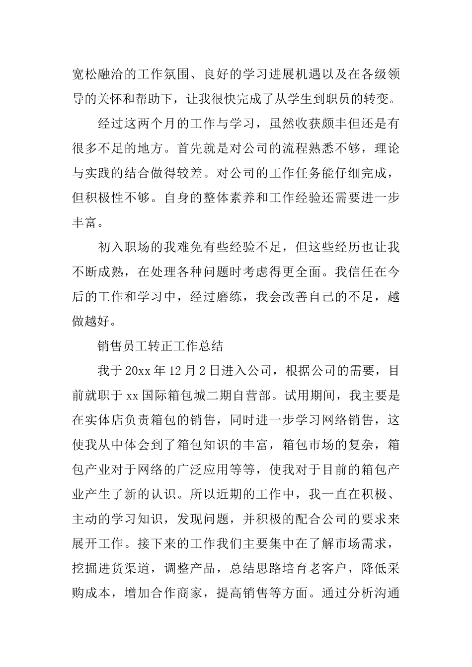 销售员转正个人工作总结_第2页
