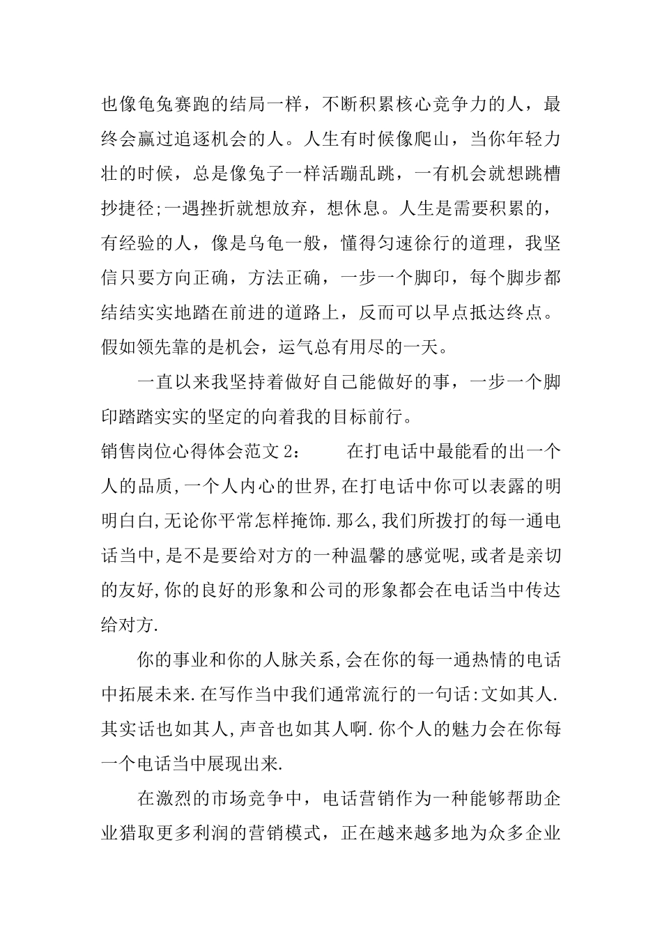 销售岗位心得体会3篇_第3页