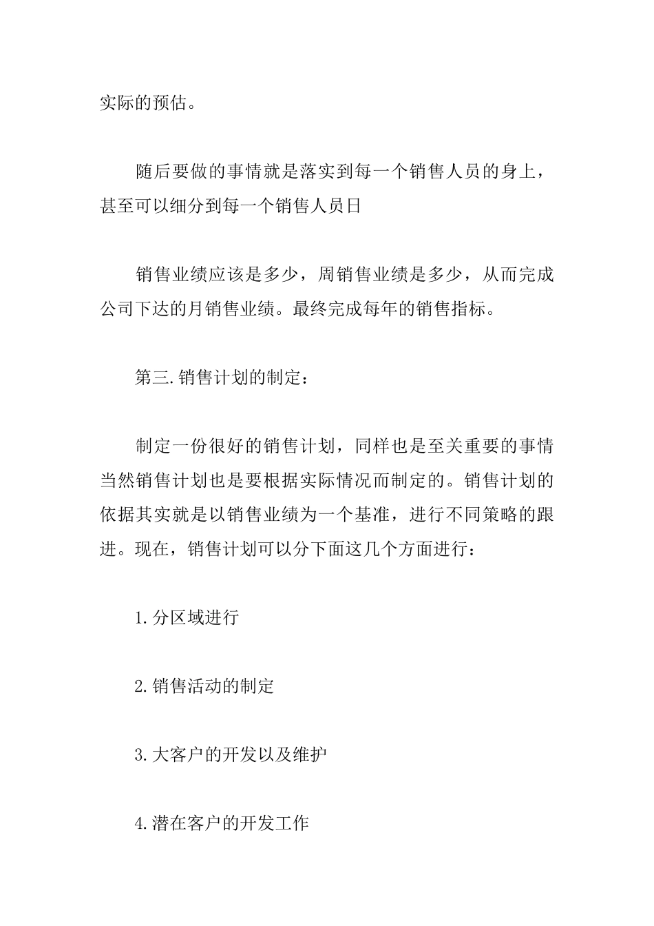 销售总监工作计划怎么写例文3篇_第3页