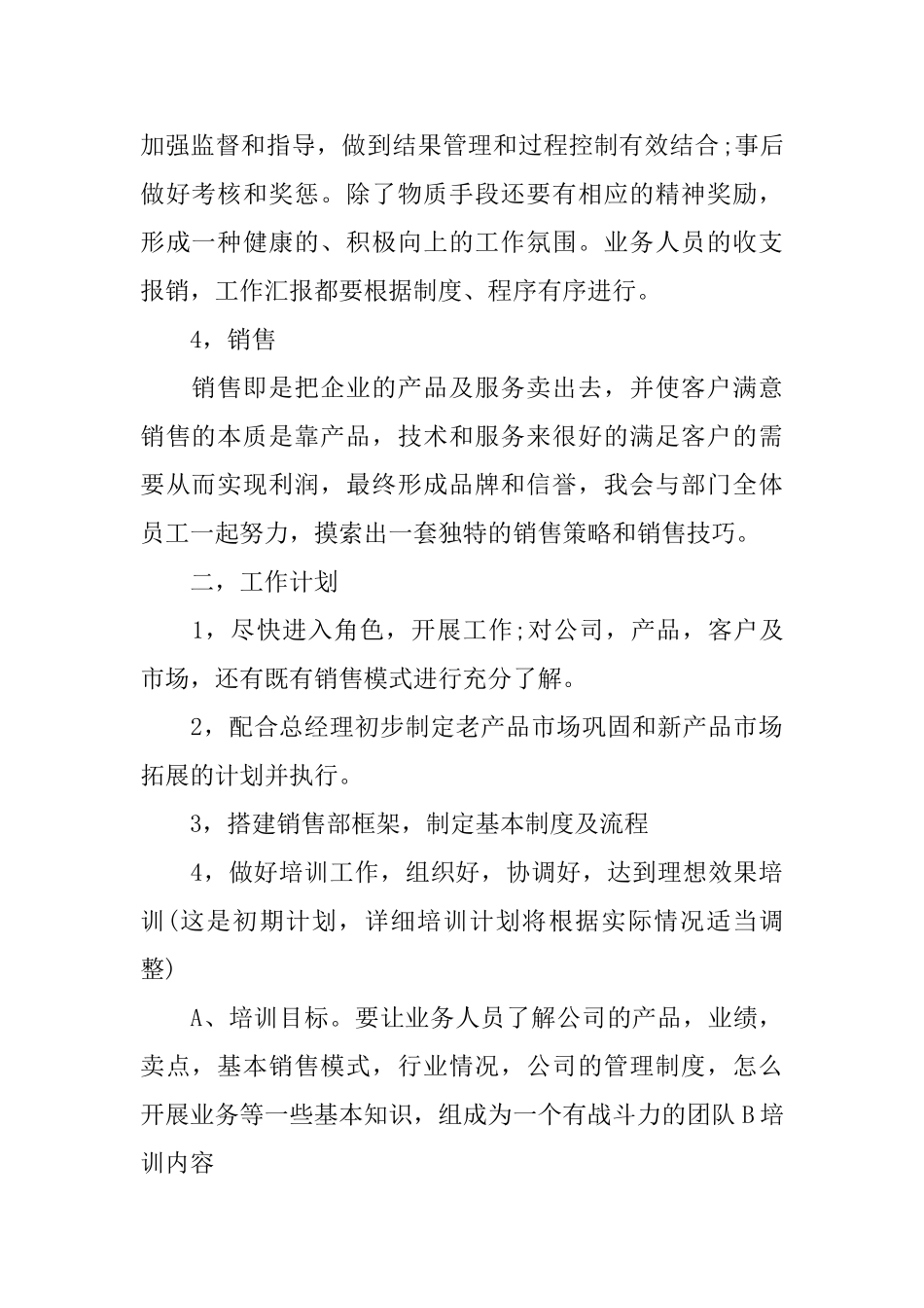 销售经理2025年度工作计划范文_第2页