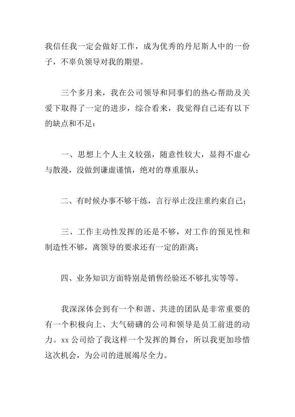 销售转正述职报告模板_第2页