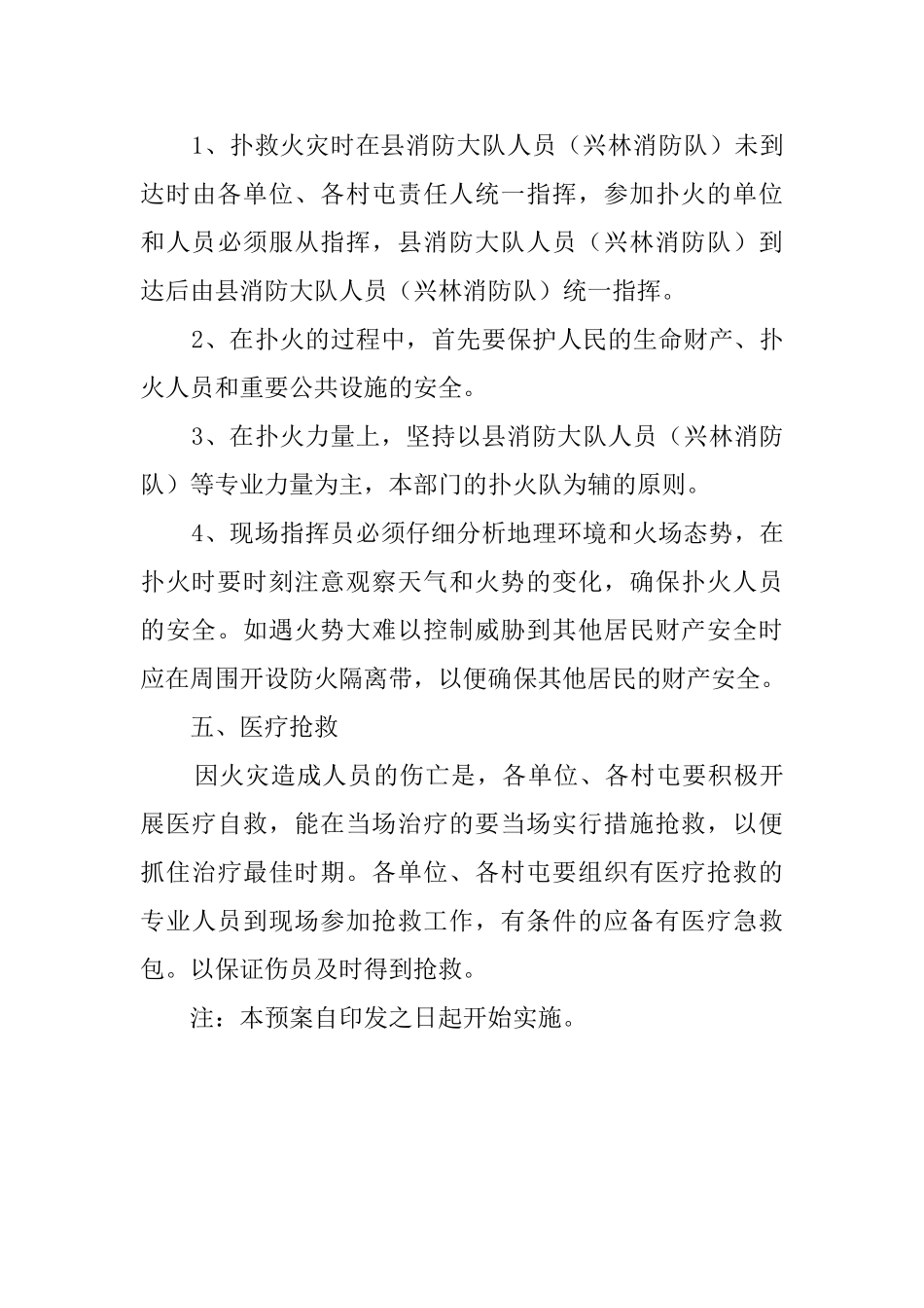 镇处置火灾的应急预案_第3页