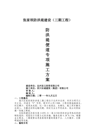 防洪堤便道专项施工方案