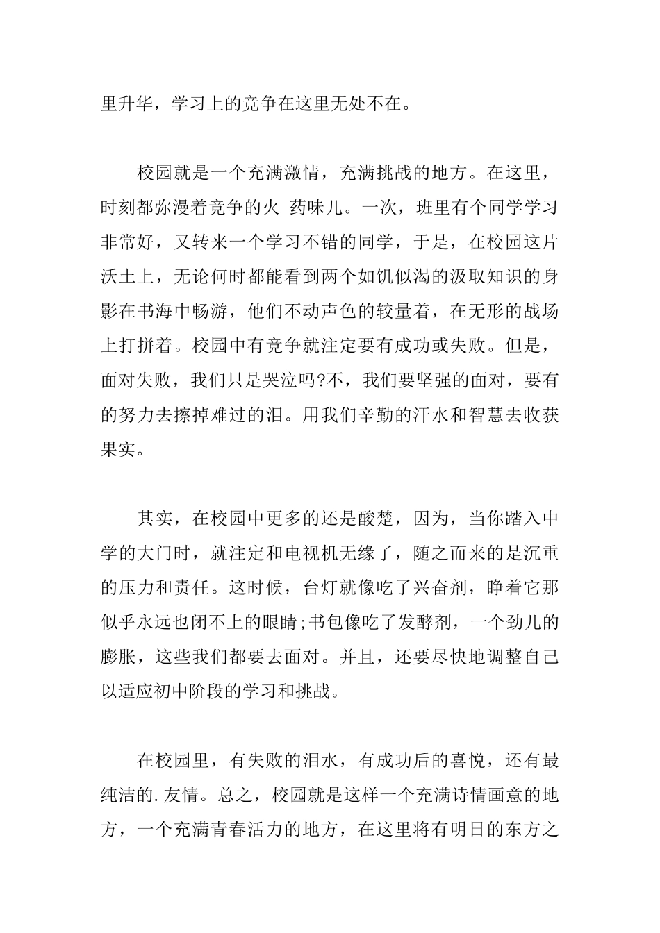 阳光校园我们是好伙伴征文500字_第3页