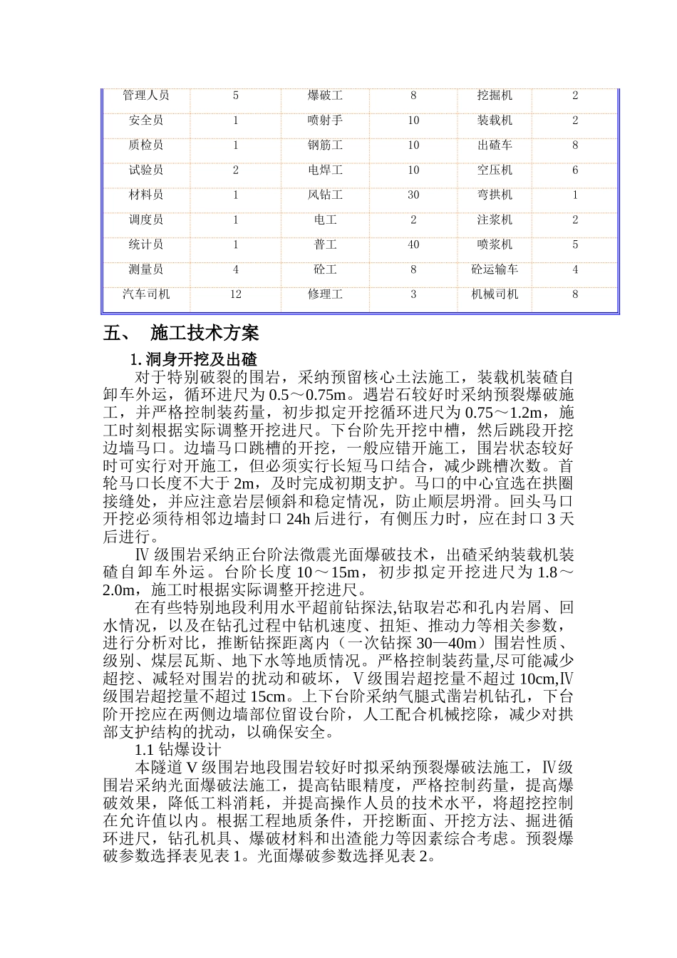 隧道洞身开挖施工方案_第2页