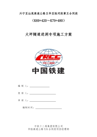隧道进洞方案