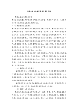 集团企业文化建设体系构成及内涵