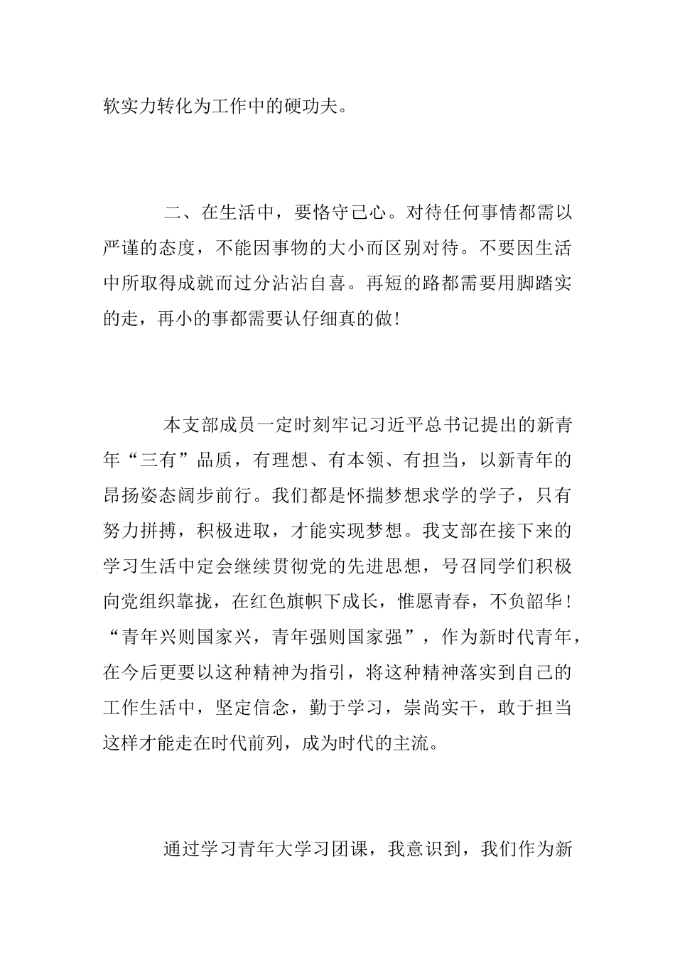 青年大学习心得体会1000字范文_第3页