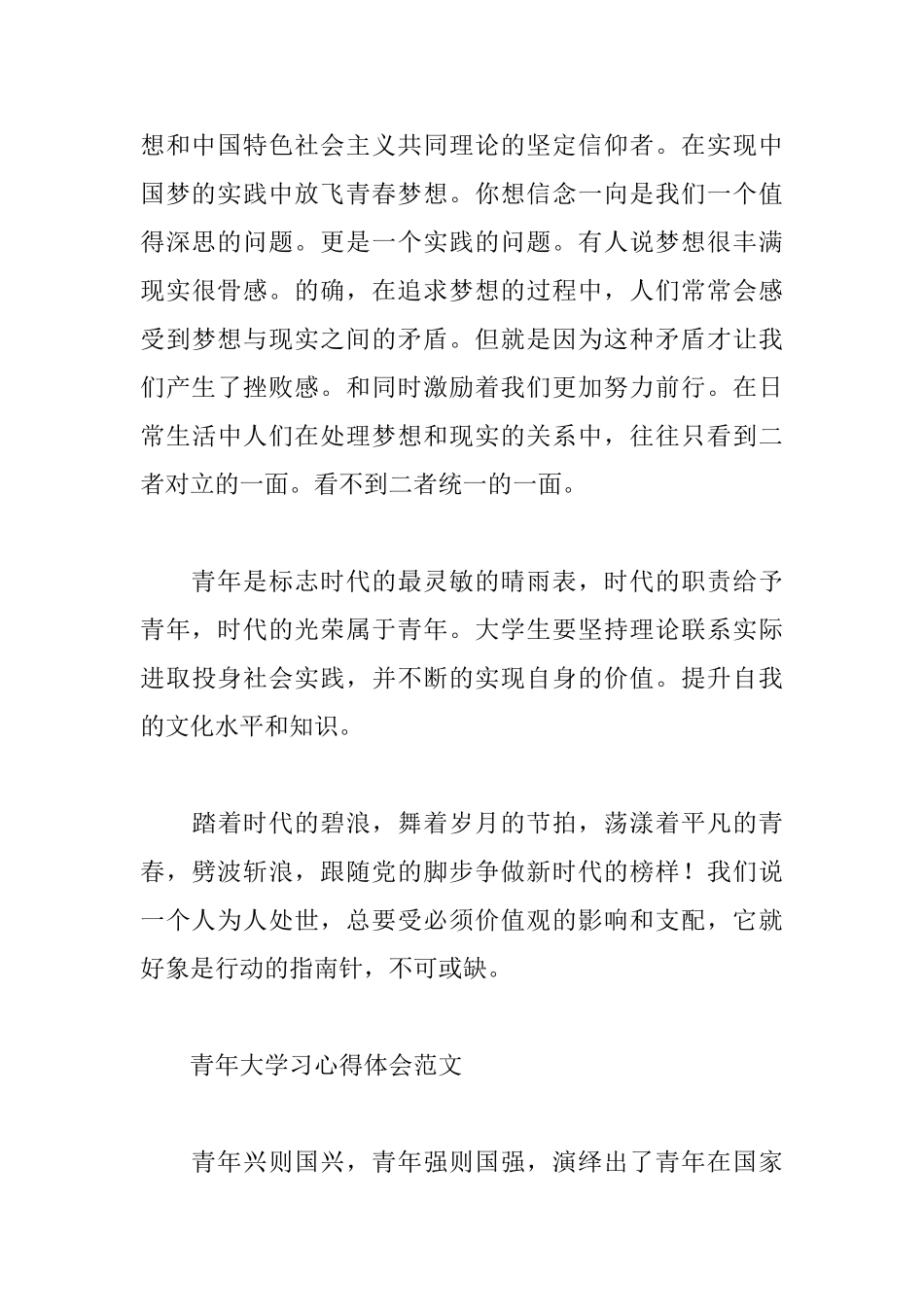 青年大学习心得体会范文_第3页