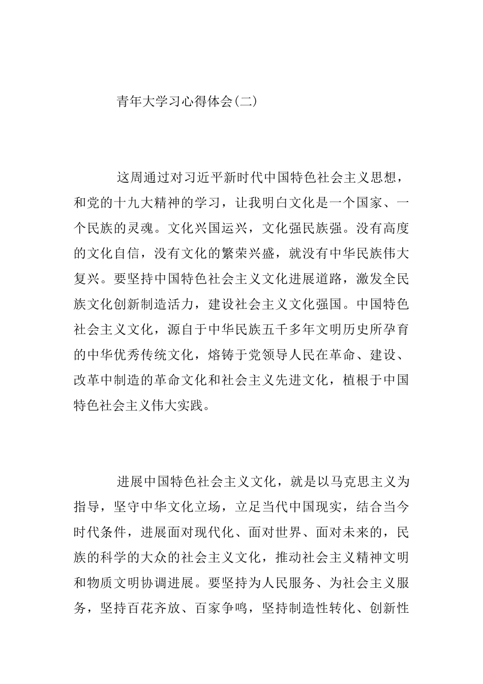 青年大学习心得体会500字_第2页