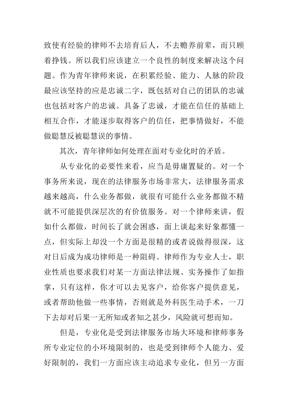 青年律师职位个人工作总结报告_第3页