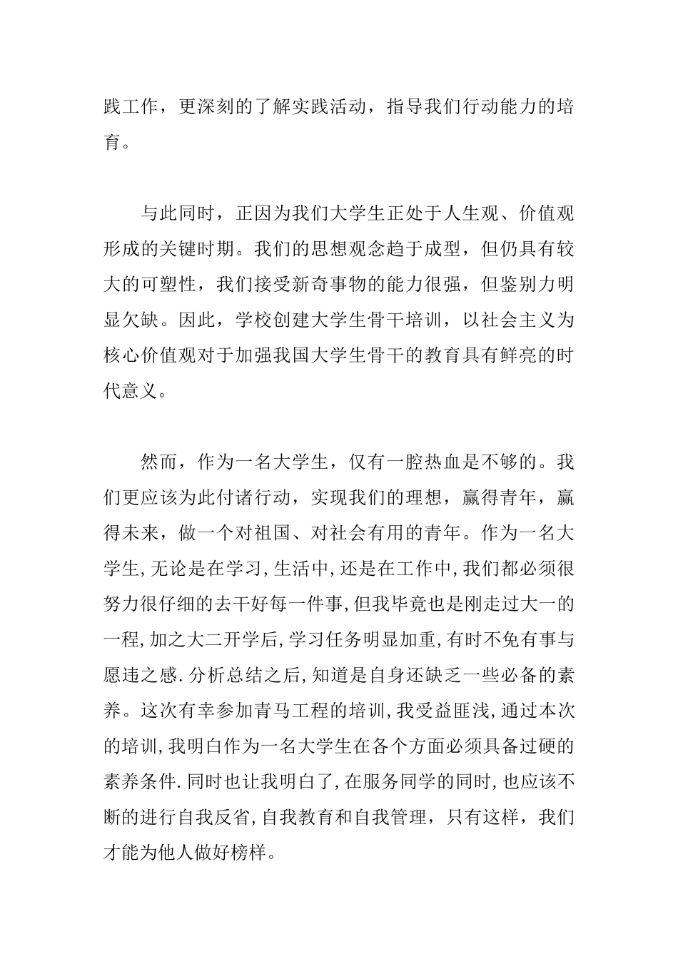 青马培训心得体会例文汇总_第3页