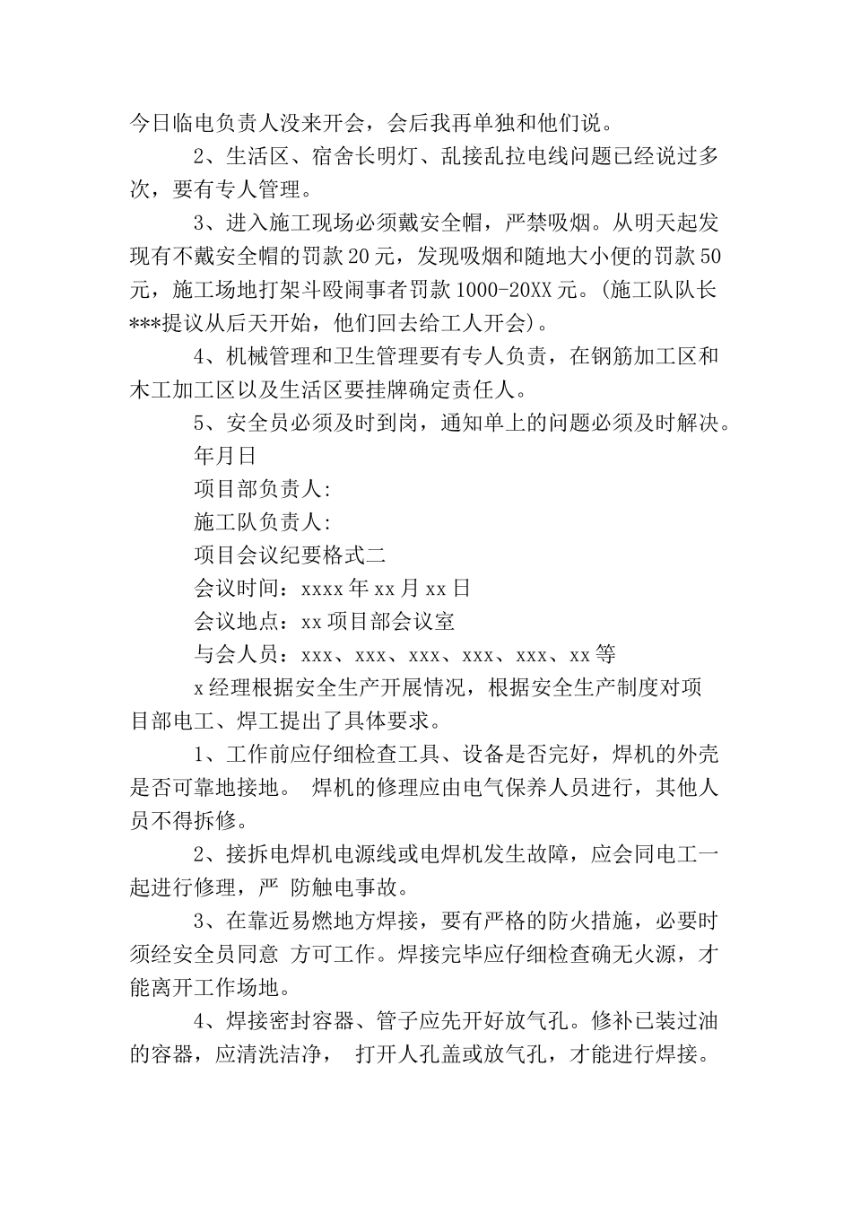 项目会议纪要格式_第2页