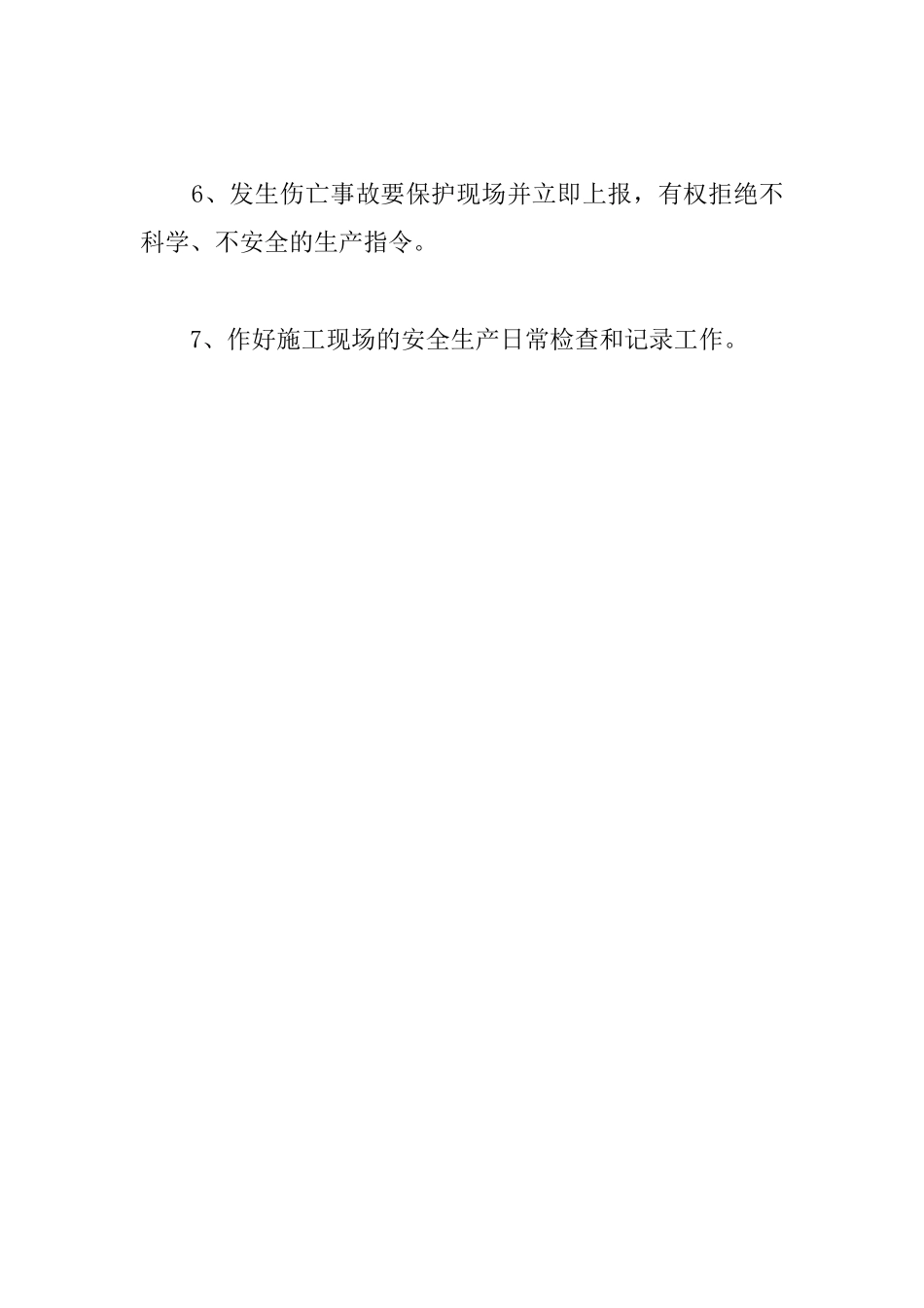 项目现场施工负责人安全生产责任制_第2页