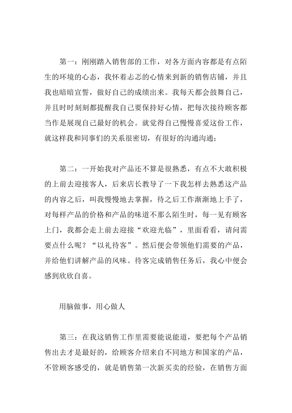 项目销售员实习报告_第2页