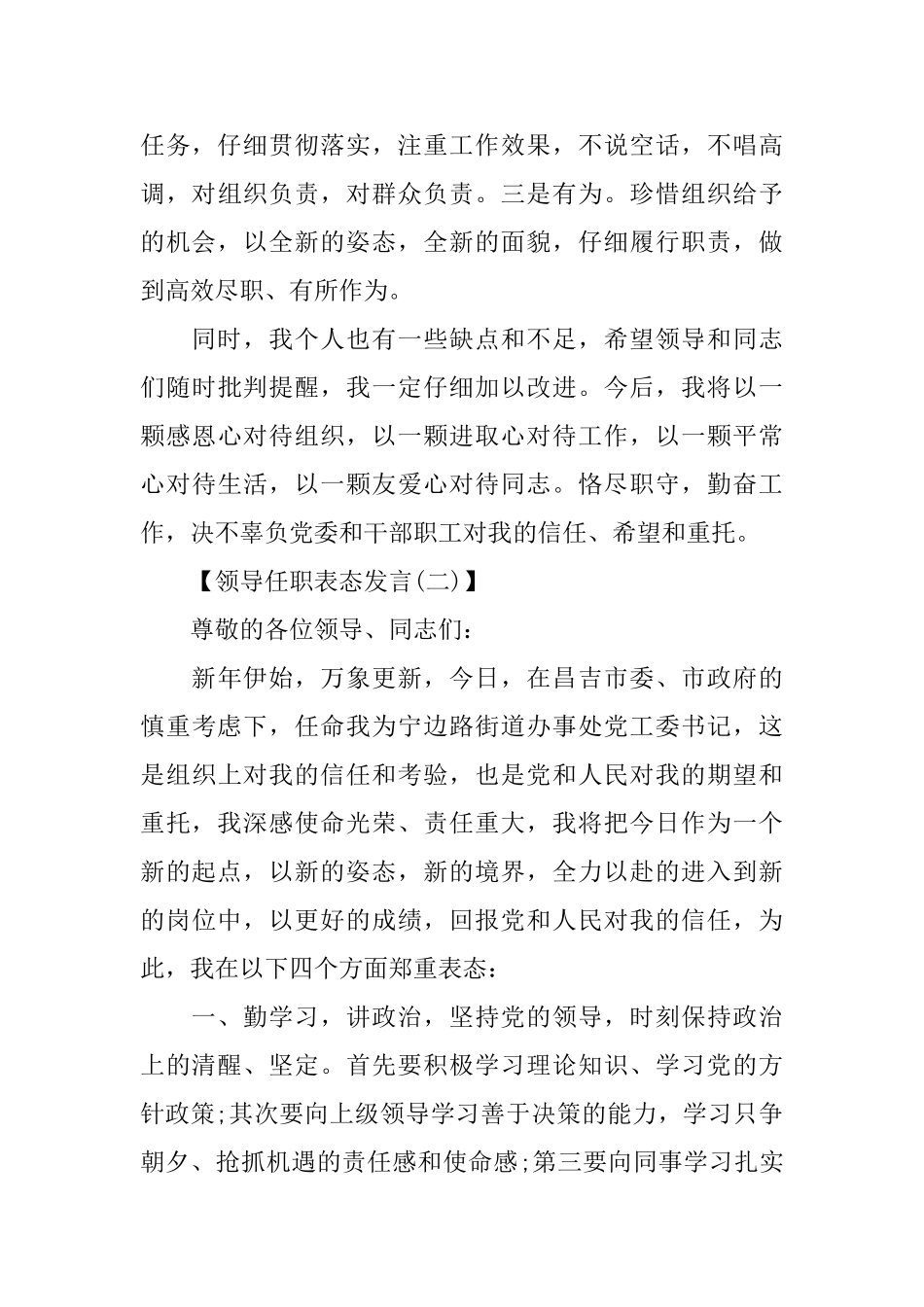 领导任职表态发言_第3页