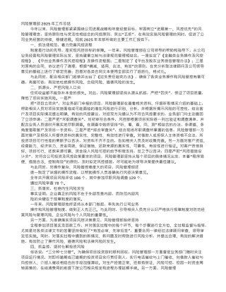 风控工作总结