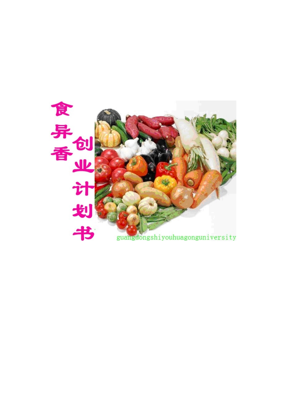 食异香农产品创业计划书_第1页