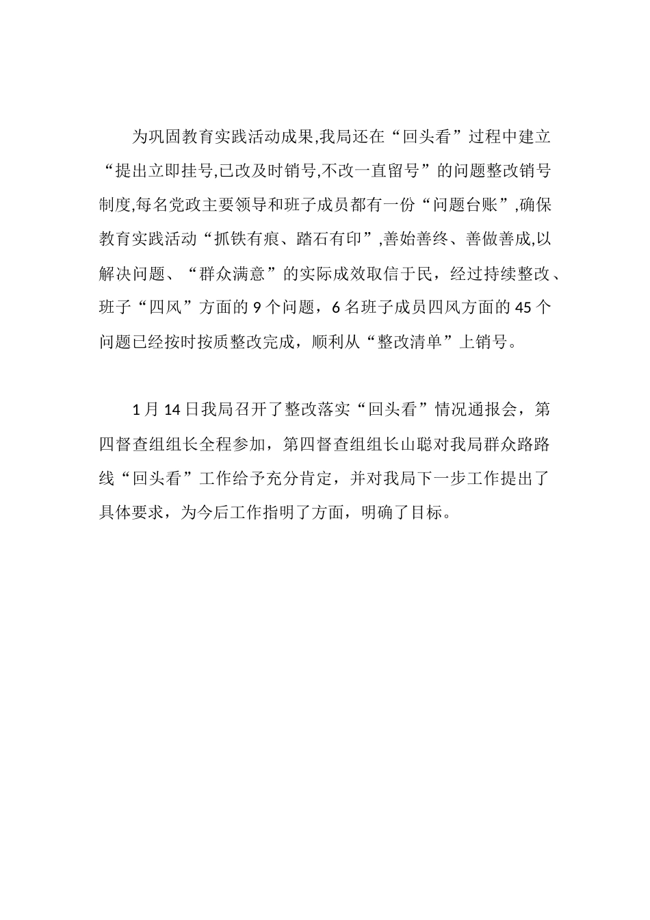 食药监群线活动整改落实“回头看”工作汇报_第2页
