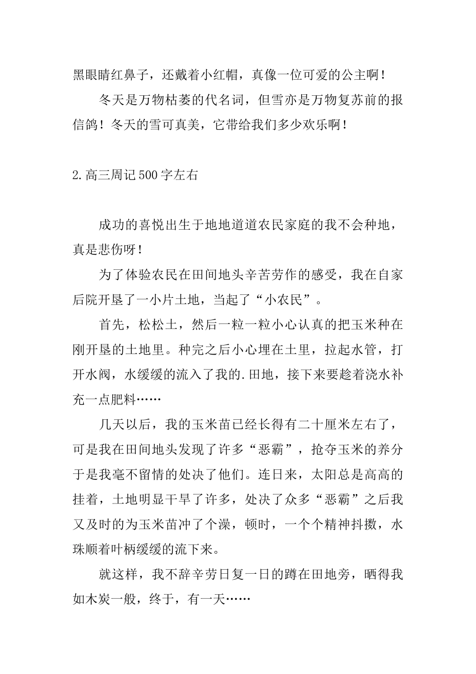 高三周记500字左右六篇_第2页