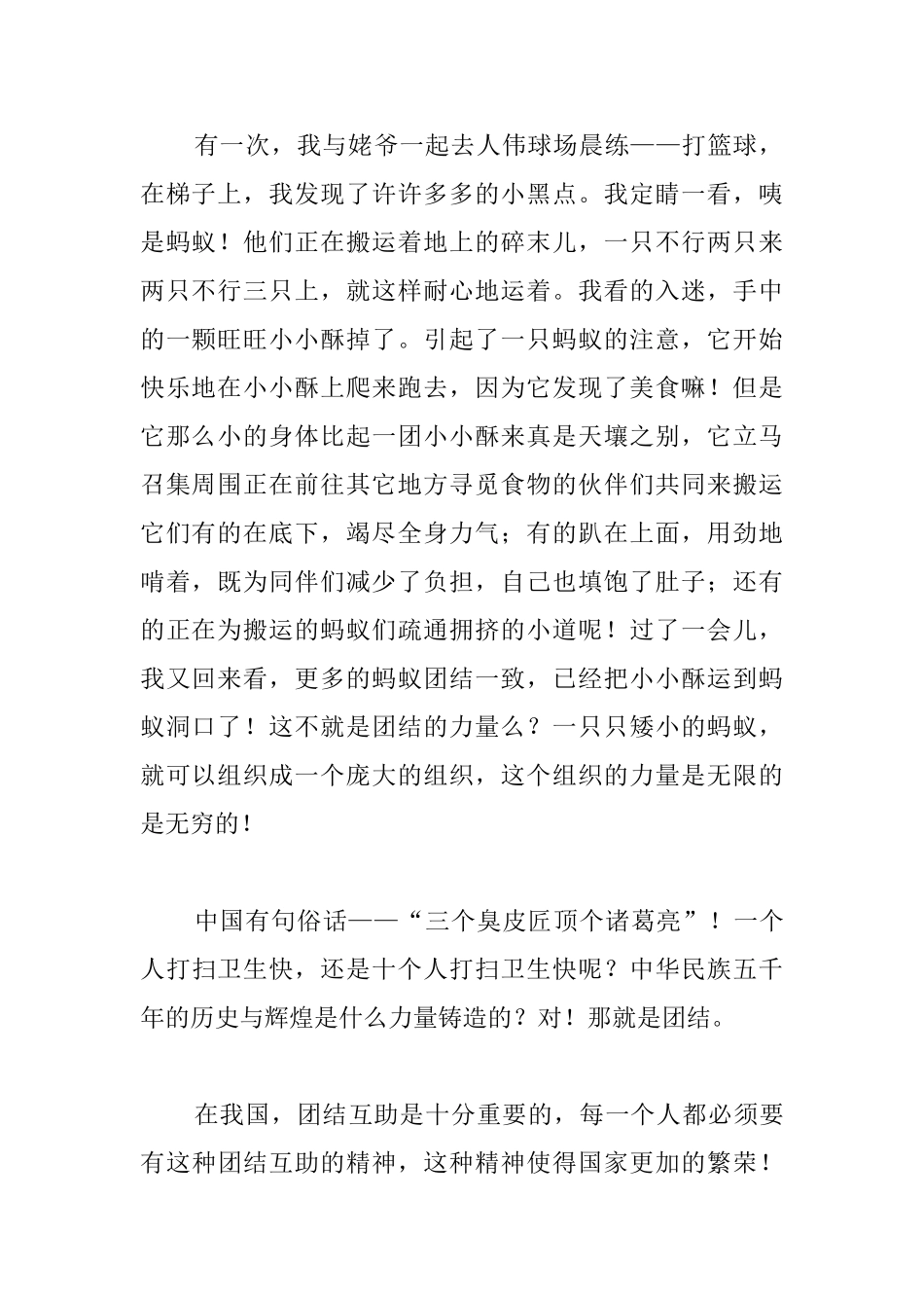 高中关于团结的议论文800字_第2页