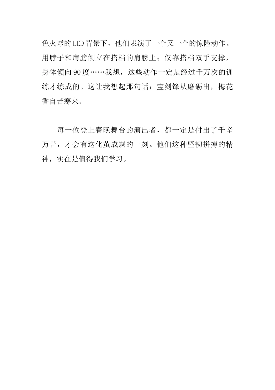 高二春晚日记：春节联欢晚会_第2页