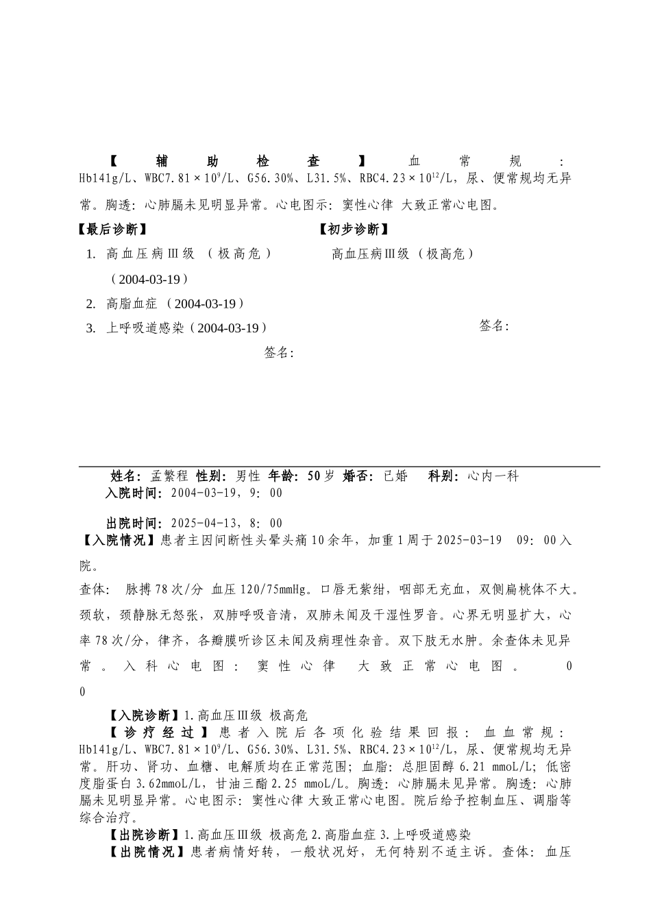 高血压全套病历_第2页