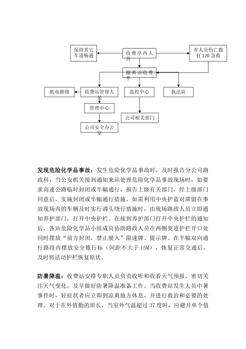 高速公路收费站突发事件应急预案_第3页