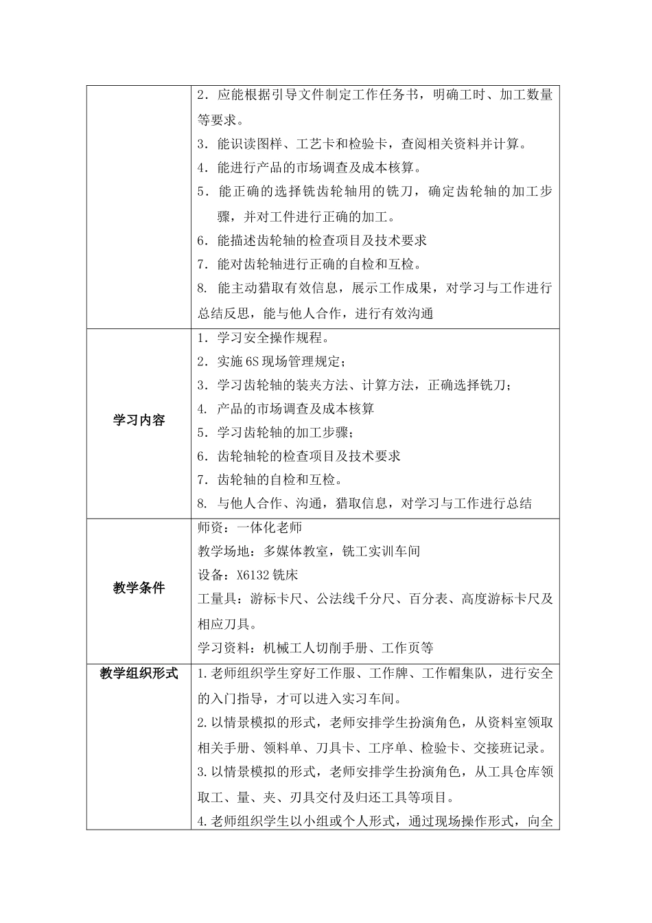 齿轮加工学习任务设计方案_第2页