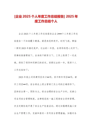 -2025年度工作总结个人