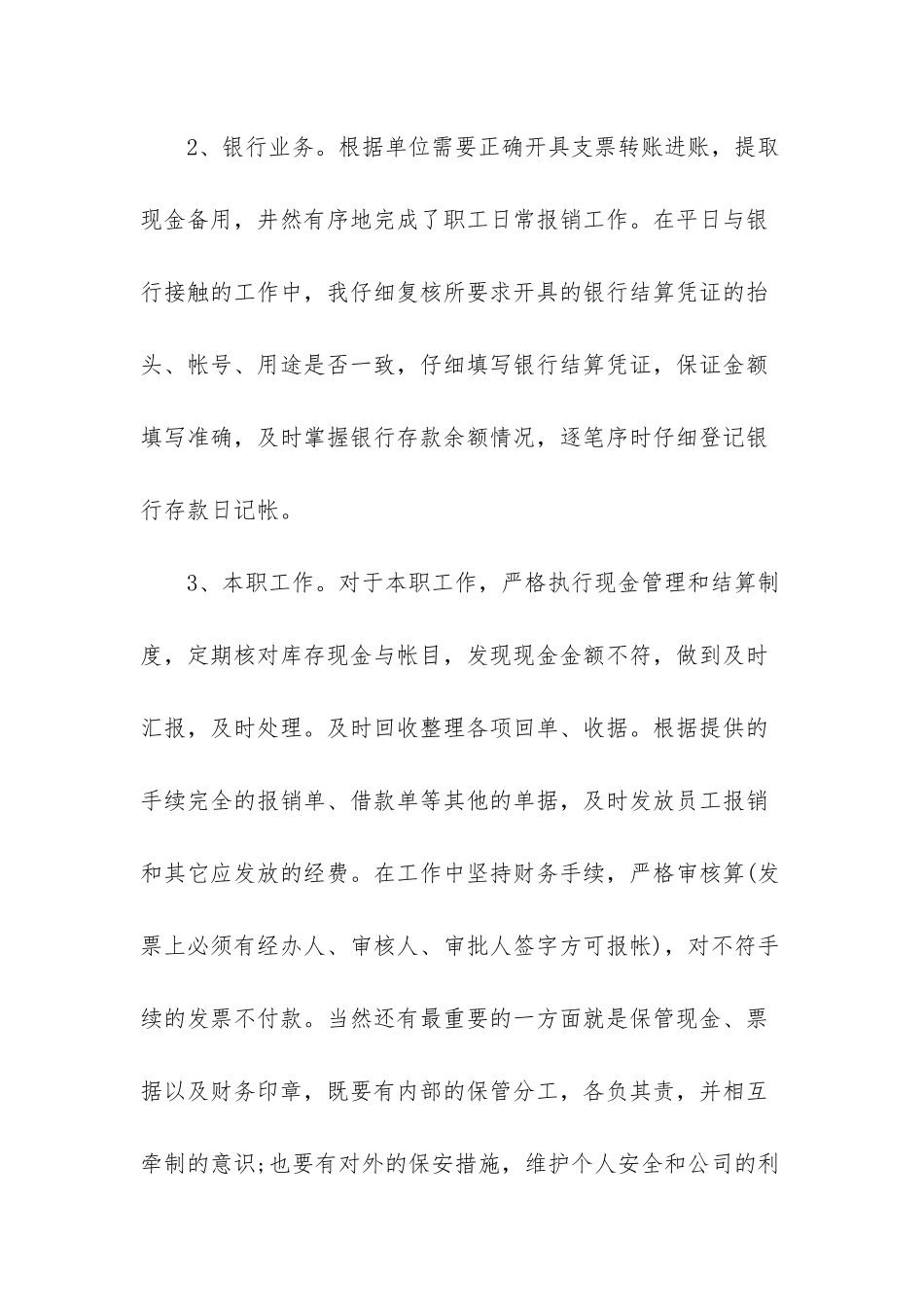 -出纳年度工作总结范文_第2页