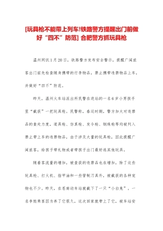 -合肥警方抓玩具枪