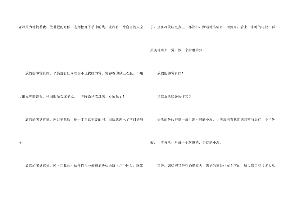 2025小学五年级暑假5篇_第3页