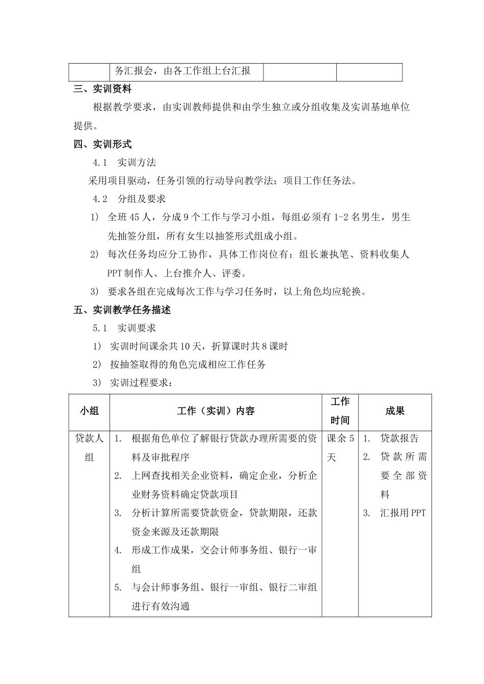 《会计综合实训》银行贷款业务办理实训教学项目设计_第3页